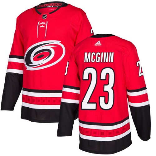 Adidas Men Carolina Hurricanes #23 Brock McGinn Red Home Authentic Stitched NHL Jersey->carolina hurricanes->NHL Jersey